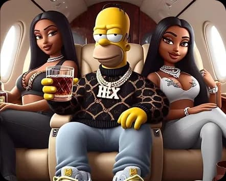 Character in an airplane